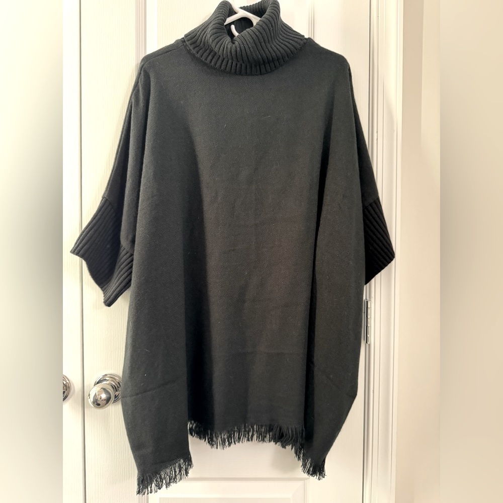 Black Poncho NWT